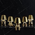Miniatyrbild 2 av 3: Thinker Lamp Collection Creative Little Golden Man Vardagsbord L