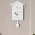 Miniatyrbild 2 av 2: Stor Kuckucksklocka, Kuckucksklocka - Vit Fågelholk, Minimalistisk Modern Design