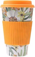 Kaffemugg Kaffe Miljövänlig Bambufiber Med Fläckresistent Lock Värme För Kaffe Eller Te Stänksäker (orange)