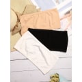 Miniatyrbild 4 av 5: Trådlös Bralette för Kvinnor, Sömlös Bandeau, Stretchig, Ostoppad Svart One Size