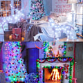 Miniatyrbild 5 av 5: Varmt vita julbelysning inomhus, 10 meter 100 LED-julsträngljus White to Multicolor