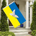 Miniatyrbild 4 av 5: Fredsflagga 150 X 90 Cm Windward Banner Dove Fredstecken Symbol Flagga Viv C
