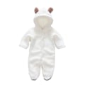 Miniatyrbild 5 av 5: Nyfödda Bebis-Rompers Höst Vinter Varma Fleece Bebis Pojkar Kostym Vit 9-12M