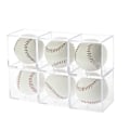 Miniatyrbild 4 av 5: Stapelbar Baseball Display Case, Akryl Kub Memorabilia Display Förvaringslåda, UV-skyddad Baseballhållare för Bollvisning - Passar Officiell Storlek Boll
