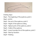 Miniatyrbild 4 av 5: Ögonbrynslinjal Trepunktspositionering Permanent Makeup Symmetrisk Också Silver