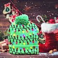 Miniatyrbild 2 av 5: LED Stickad Upplyst Julhatt Flerfärgad Vinter Julhatt
