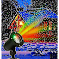 Miniatyrbild 1 av 5: Led projektor utomhus landskap scen jul ljus boll projektion EU Plug