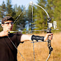 Miniatyrbild 3 av 5: 4-pack Bågskytte Armskydd Läder Underarmsskydd Justerbart Bågarmsskydd Armskydd För Jakt