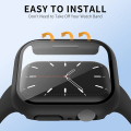 Miniatyrbild 3 av 5: 3-pack Kompatibel med Apple Watch Series 8/10 Skärmskydd Svart+Klar+Blå 41 mm