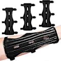 Miniatyrbild 1 av 5: 4-pack Bågskytte Armskydd Läder Underarmsskydd Justerbart Bågarmsskydd Armskydd För Jakt