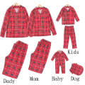 Miniatyrbild 2 av 5: Jul Familj Matchande Pyjamas Pläd Bomull Mamma Pappa Baby Barn 2237 Green Mother S