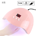 Miniatyrbild 1 av 5: 54W nagellampa mini baklampa nagelterapilampa nagellampa B