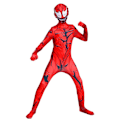 Miniatyrbild 1 av 7: Halloween Spider-Man-dräkt för barn, cosplay-kostym, liten svart Spider Miles hjältekostym Red Venom 120cm