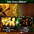 Miniatyrbild 2 av 7: Julklappsljus för julgran, Elktry [Diamantformad] 2x10 linjer 400 LED-lampor Julsträngljus Strömförsörjt 1