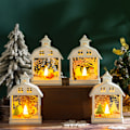 Miniatyrbild 7 av 10: Juldekorationer Retro Bärbar Liten Nattlampa Led Prydnadsföremål Julgransprydnader White-Christmas Tree