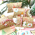 Miniatyrbild 3 av 5: Julkuddeask för godisförpackning Jul liten pappersask Julkalenderpresent 2023 B