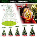 Miniatyrbild 4 av 7: Julklappsljus för julgran, Elktry [Diamantformad] 2x10 linjer 400 LED-lampor Julsträngljus Strömförsörjt 1