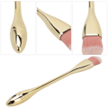 Miniatyrbild 8 av 8: Nageldammborste Mjuk Fiber Delikat Beröring Hudvänlig Utsökt Multifunktionell Borste för Makeup Mask Champagne Guld