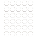 Miniatyrbild 7 av 8: 30 st Hexagonformade Ihåliga Resinramar i Rostfritt Stål Öppna Bågar Ihåliga Hängsmycken Formar för DIY Hexagon L