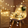 Miniatyrbild 2 av 4: Snowflake Lighting Chain Christmas String Light LED Färgad Lampa Batterilåda String Lights 6M40led Color-Battery