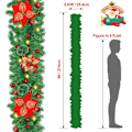 Miniatyrbild 4 av 9: Julkrans2,7 m, ljus julkrans, LED utomhus batteridriven krans till jul 1