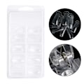 Miniatyrbild 8 av 8: 100 st olika storlekar Snabbbyggda Falska Nagelspetsar   Nagelfixering Klämma Nagelkonst Kit Set