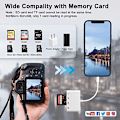 Miniatyrbild 4 av 7: iPhone SD-kortläsare Adapter, [Apple MFi-certifierad] 4-i-1 iPhone USB OTG Adapter 4 in 1