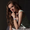 Miniatyrbild 4 av 8: Smartwatchband i Läder, Röd, Bekväm, Justerbar, Ersättningsdel för Watch FIT2