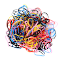 Miniatyrbild 7 av 8: Gummiband Färgade Hög Elasticitet Starkt Hårslinga Engångs Små Gummiband