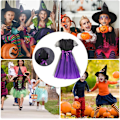 Miniatyrbild 5 av 8: Häxa Halloween-kostymer för flickor