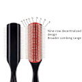 Miniatyrbild 7 av 8: 9-rads Hårtborste Hårborste Hårstyling Hårbotten Massager Kam Stylingverktyg