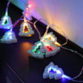 Miniatyrbild 3 av 10: Jul Antik Dekoration Liten Belysningskedja Led Trä Pendel Julgranslampa String Belysningskedja Four-Color Love 3M20led