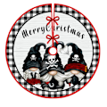 Miniatyrbild 8 av 10: Jul-Tree Skirt Semesterdekoration Printed Trädbottendekoration Party Jul Qj Tree Skirt-4 90cm