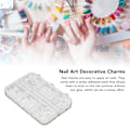 Miniatyrbild 8 av 8: 5 Ask Nagelcharms Söta Pärlor Falska Strass Dekoration Manikyr Charms Vit A03