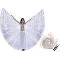 Miniatyrbild 3 av 5: DASNTERED LED Isis-vingar, magedans LED änglavingar, 360 graders LED-rekvisita full sväng white