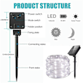 Miniatyrbild 4 av 4: Solcells LED Utomhusljus Lampa String Party Bröllop Jul Vit