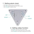 Miniatyrbild 8 av 8: Elektrisk Digital LED-väckarklocka med Färgbyte, Batteridriven Väckarklocka för Barnrum, Kalender