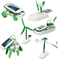 Miniatyrbild 1 av 6: 6-i-1 DIY Utbildningslärande Solrobot Sats Barnleksaker Present Självmonterad Solenergi Vetenskapssats