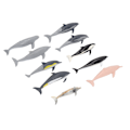 Miniatyrbild 5 av 7: 10 st Delfinmodellleksaker Barnleksak Simuleringshavsdjurfigurer Statisk Prydnad