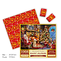 Miniatyrbild 4 av 6: Julkalender med Nedräkning Blind Box 1008 Bitars Pussel för Vuxna Avkoppling Överraskningsgåva G