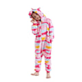 Miniatyrbild 1 av 5: Flanellpyjamas, förtjockade för både män och kvinnor, barnsliga djur, ekorrar, tecknade jumpsuit-pyjamas, hemmakläder, Stitch-fladdermöss Dyeing Tianma 110cm