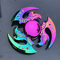 Miniatyrbild 5 av 9: Metallisk Färgglad Legering Fingertopp Gyro Fingerrotation Användbar Verktyg för Tryckreducering Colorful Shuriken 139