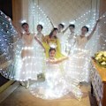 Miniatyrbild 4 av 5: DASNTERED LED Isis-vingar, magedans LED änglavingar, 360 graders LED-rekvisita full sväng white