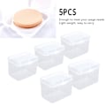 Miniatyrbild 7 av 7: 5 st. Svampar Transparent Förvaringslåda Multifunktionell Bärbar Klar Liten Plastbehållare