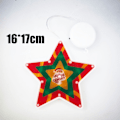 Miniatyrbild 1 av 10: LED-julkulor med tecknade motiv, fönster-sugkoppslampa, julstämningsbelysning, färgade lampor Small Five-Pointed Star
