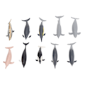 Miniatyrbild 7 av 7: 10 st Delfinmodellleksaker Barnleksak Simuleringshavsdjurfigurer Statisk Prydnad