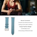 Miniatyrbild 7 av 7: Smartwatchband, Armband i Läder, Smartwatchtillbehör för IOS Watch Series SE 8 7 6 5 4 3 2 1 42mm 44mm 45mm Blå