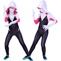 Miniatyrbild 6 av 7: Halloween Spider-Man-dräkt för barn, cosplay-kostym, liten svart Spider Miles hjältekostym Speed suit 100cm