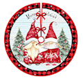 Miniatyrbild 1 av 10: Jul-Tree Skirt Semesterdekoration Printed Trädbottendekoration Party Jul Qj Tree Skirt-6 120cm