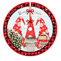 Miniatyrbild 2 av 10: Jul-Tree Skirt Semesterdekoration Printed Trädbottendekoration Party Jul Qj Tree Skirt-4 90cm